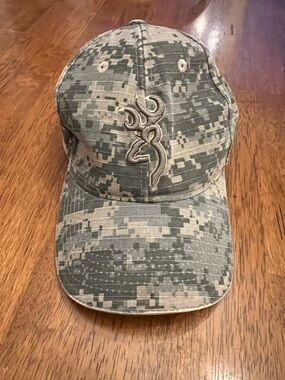 Browning Digital Camo Buckmark Cap - Green and Tan